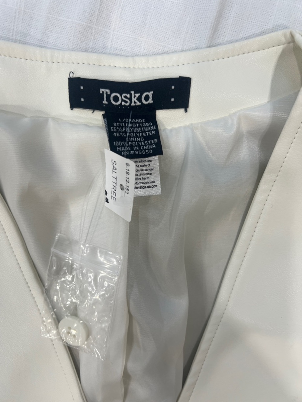 🔥🔥White Button-Front Vest - Picture 2 of 7